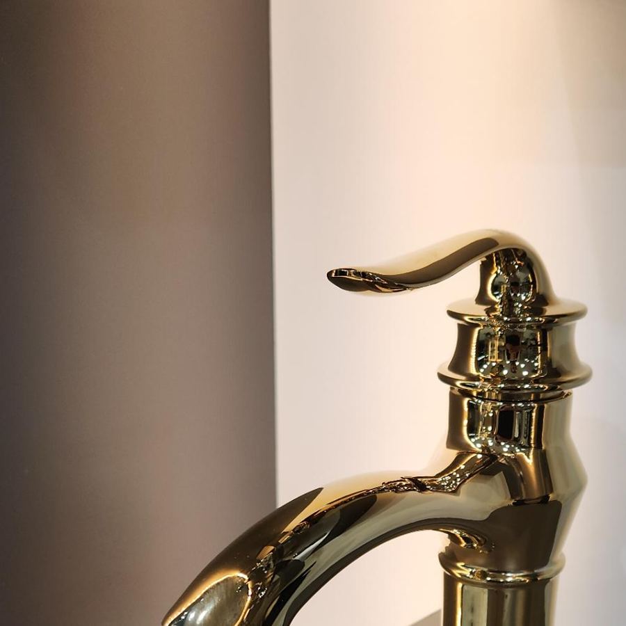 Classic gold basin mixer