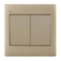 2-gang light switch, matte gold