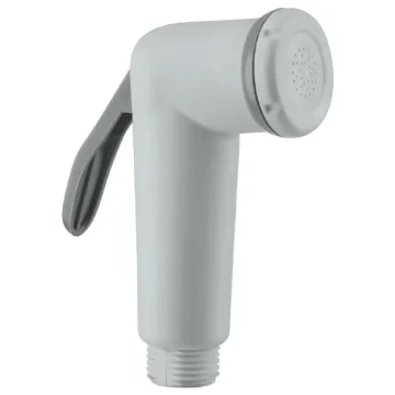 White hand sprayer with hose and holder