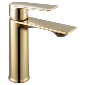 Gold basin mixer